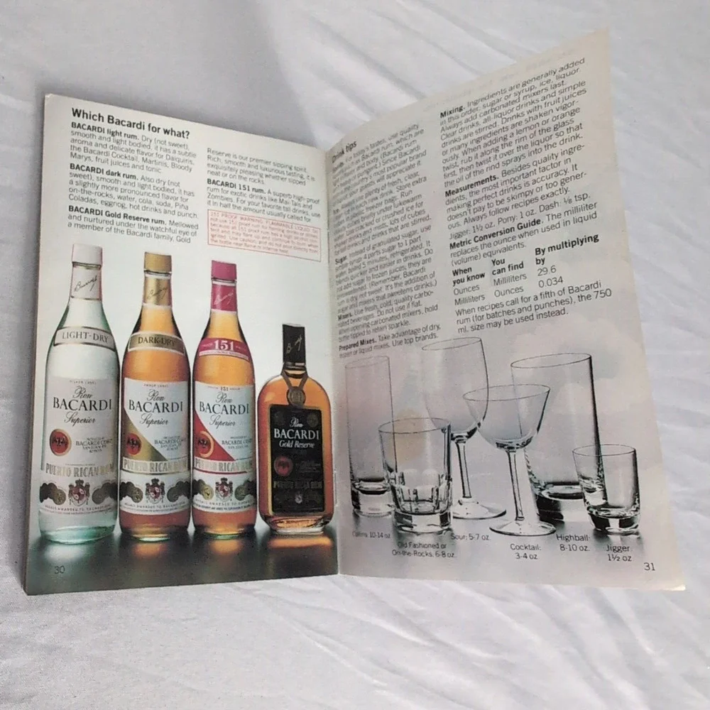 The Bacardi Party Book Recipes Booklet Cocktails Drinks Rum